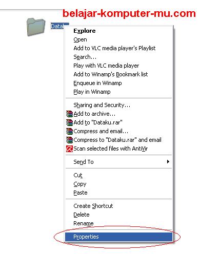 cara menyembunyikan folder komputer windows xp