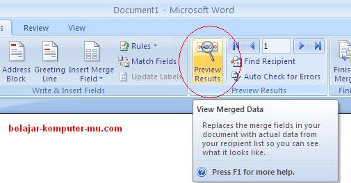 cara membuat data mail merge pada microsoft word 2007 2010