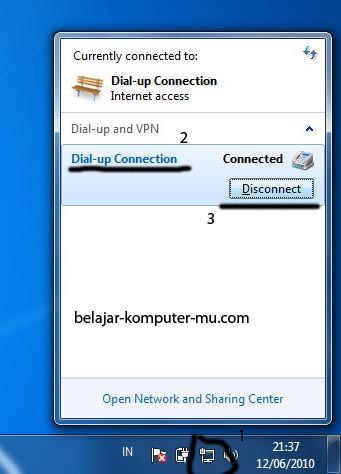 Cara setting koneksi internet dial up windows seven