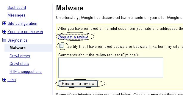 cara menghilangkan reported attack page