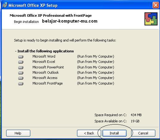 cara install microsoft office xp 2003 word excel powerpoint