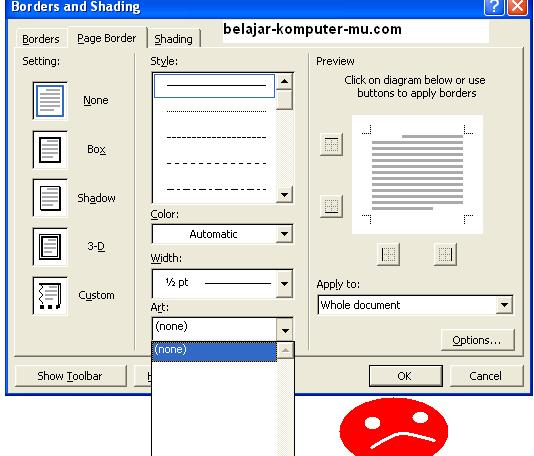 Cara Instal Bingkai Page Border Art Microsoft Word XP 2003