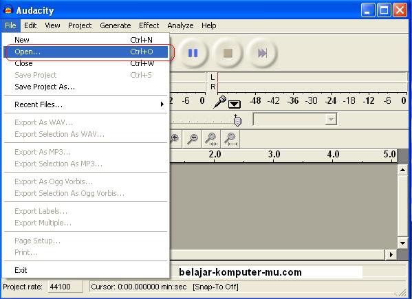 Cara mengecilkan Lagu - Kompres lagu mp3 dengan Audacity