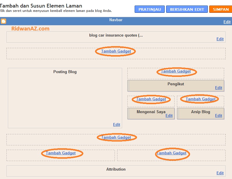 cara menambah widget sidebar pada blog di blogspot