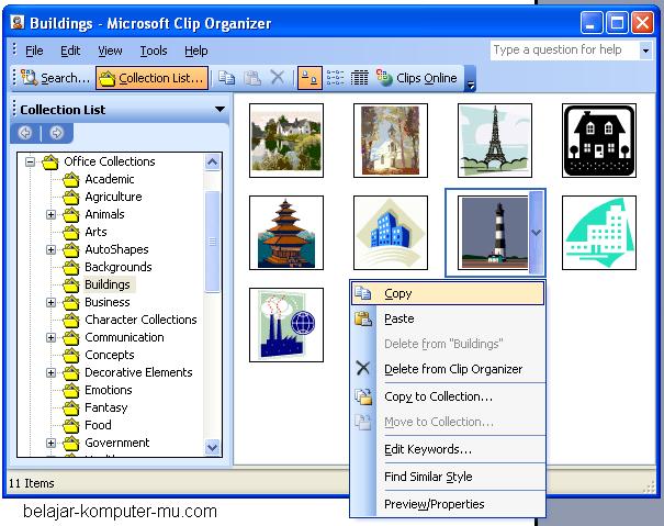 cara menambahkan gambar pada microsoft word clip art 